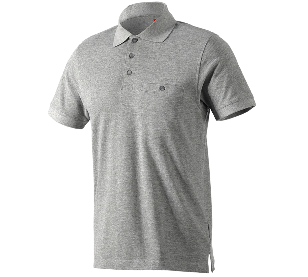 Maglie | Pullover | Camicie: e.s. polo cotton Pocket + grigio sfumato