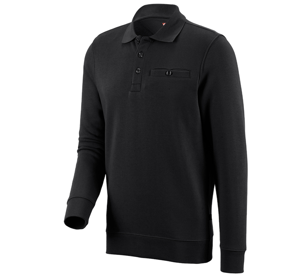 Maglie | Pullover | Camicie: e.s. felpa poly cotton Pocket + nero
