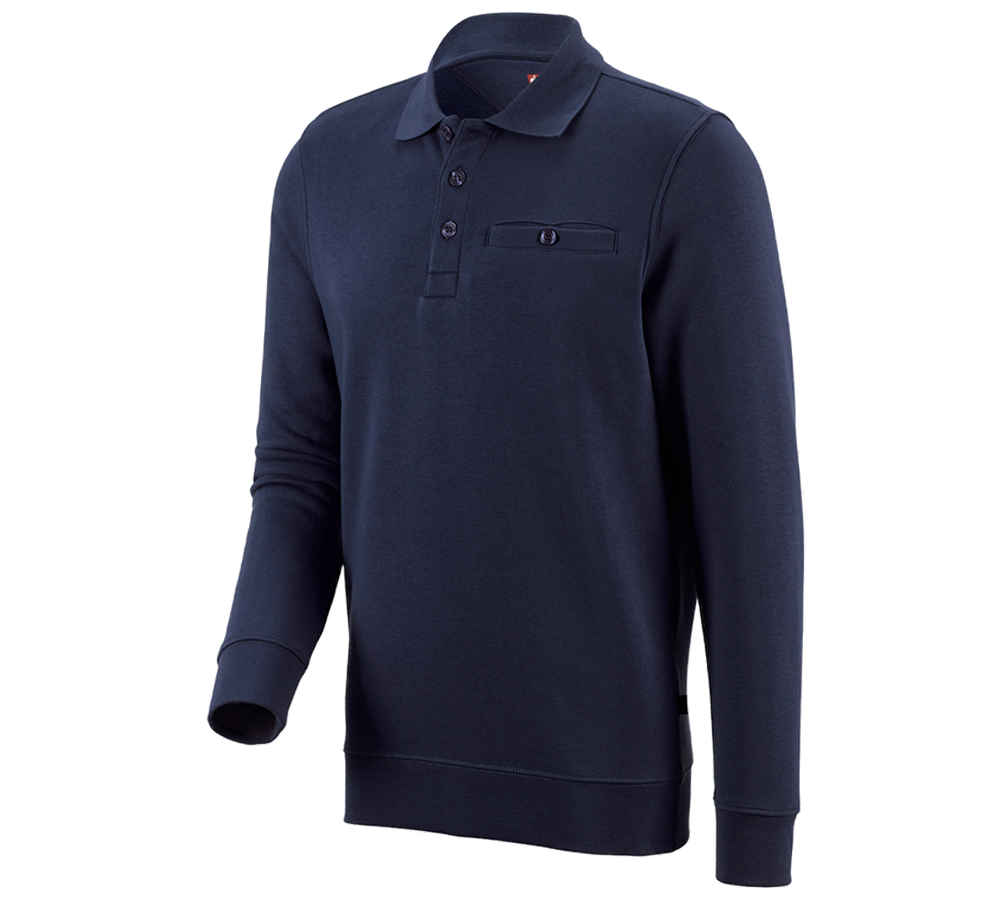 Maglie | Pullover | Camicie: e.s. felpa poly cotton Pocket + blu scuro