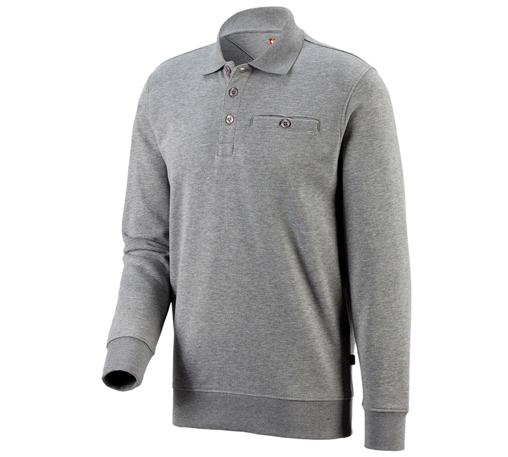 Maglie | Pullover | Camicie: e.s. felpa poly cotton Pocket + grigio sfumato