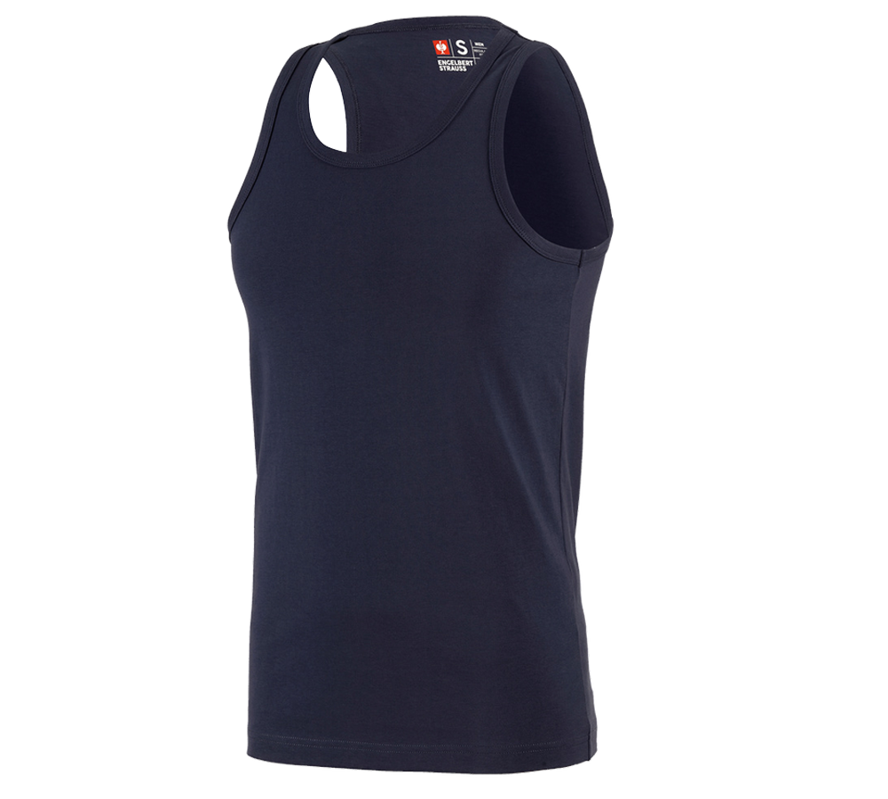 Maglie | Pullover | Camicie: e.s. Athletic-Shirt cotton + blu scuro