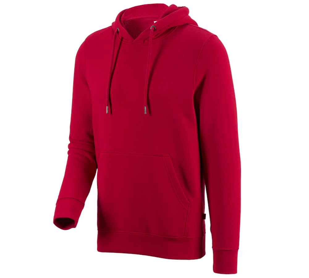 Maglie | Pullover | Camicie: e.s. hoody-felpa poly cotton + rosso fuoco