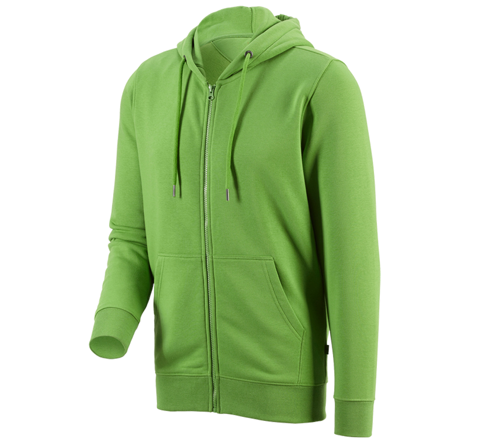 Maglie | Pullover | Camicie: e.s. felpa aperta con cappuccio poly cotton + verde mare
