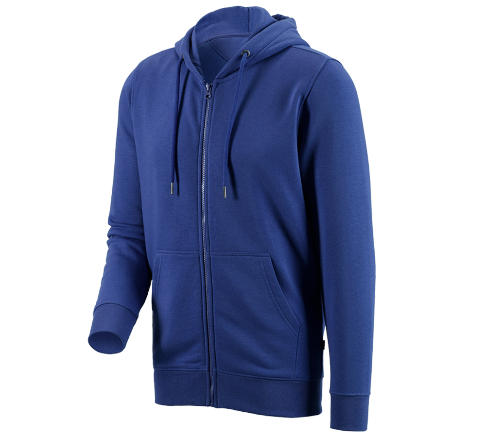 Maglie | Pullover | Camicie: e.s. felpa aperta con cappuccio poly cotton + blu reale