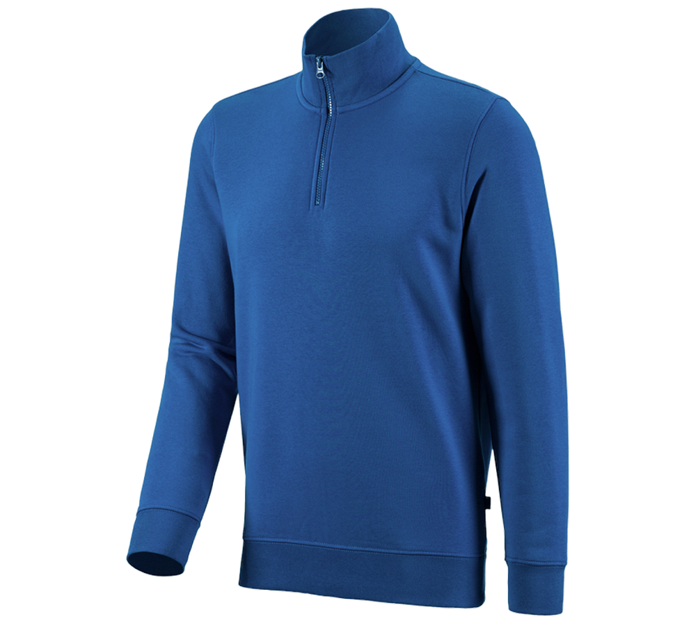 Themen: e.s. ZIP-Sweatshirt poly cotton + enzianblau