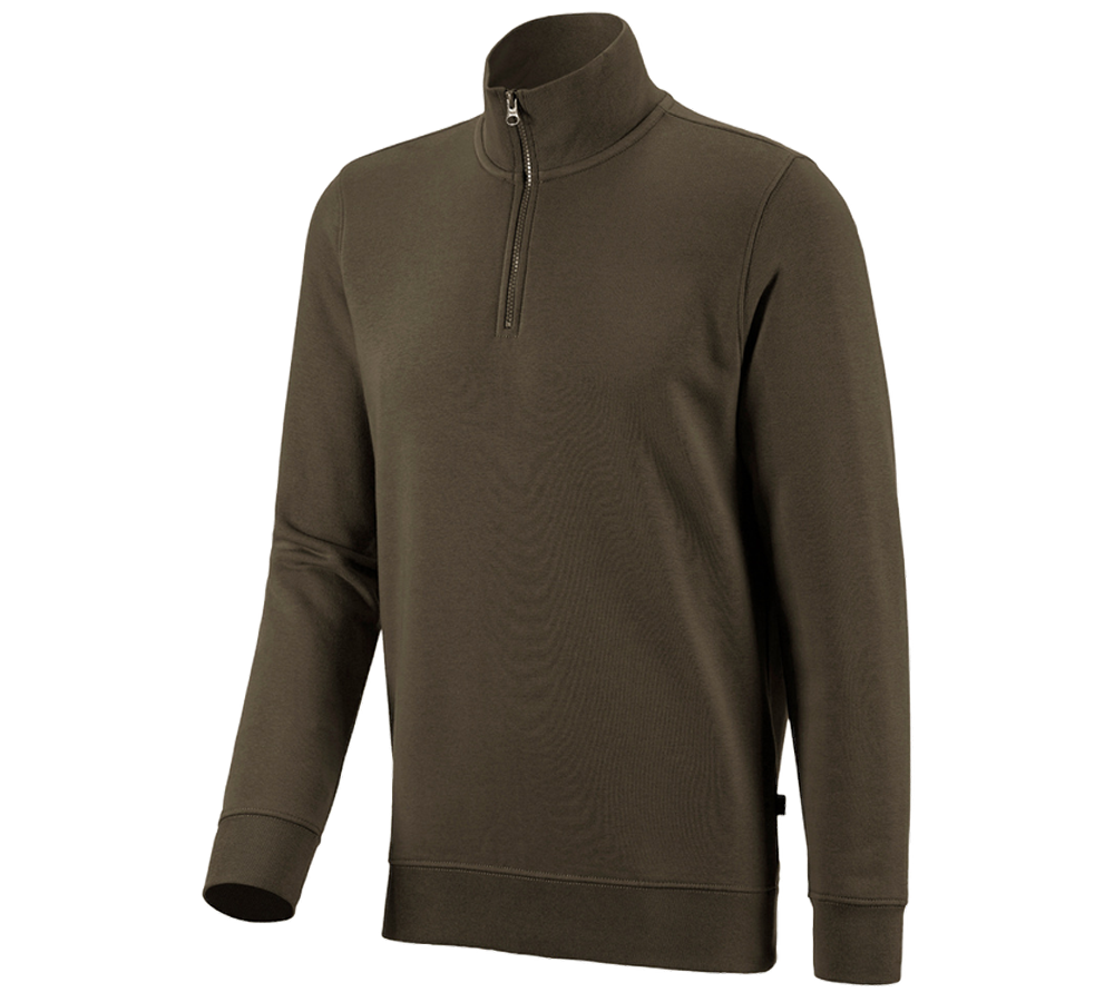 Maglie | Pullover | Camicie: e.s. ZIP-Felpa poly cotton + oliva