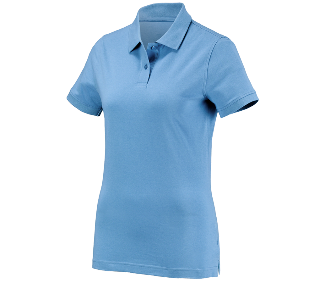 Maglie | Pullover | Bluse: e.s. polo cotton, donna + blu azzurro 