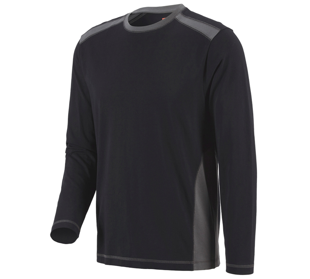 Maglie | Pullover | Camicie: Longsleeve cotton e.s.active + nero/antracite 