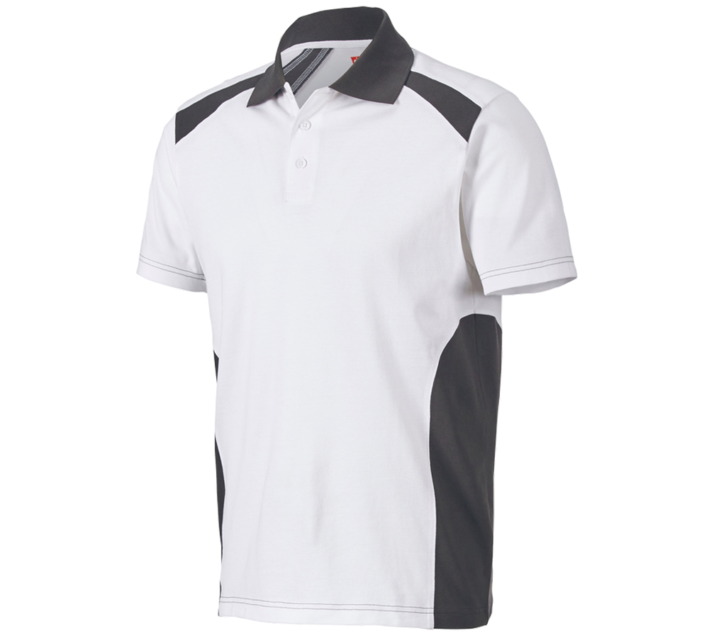 Maglie | Pullover | Camicie: Polo cotton e.s.active + bianco/antracite 