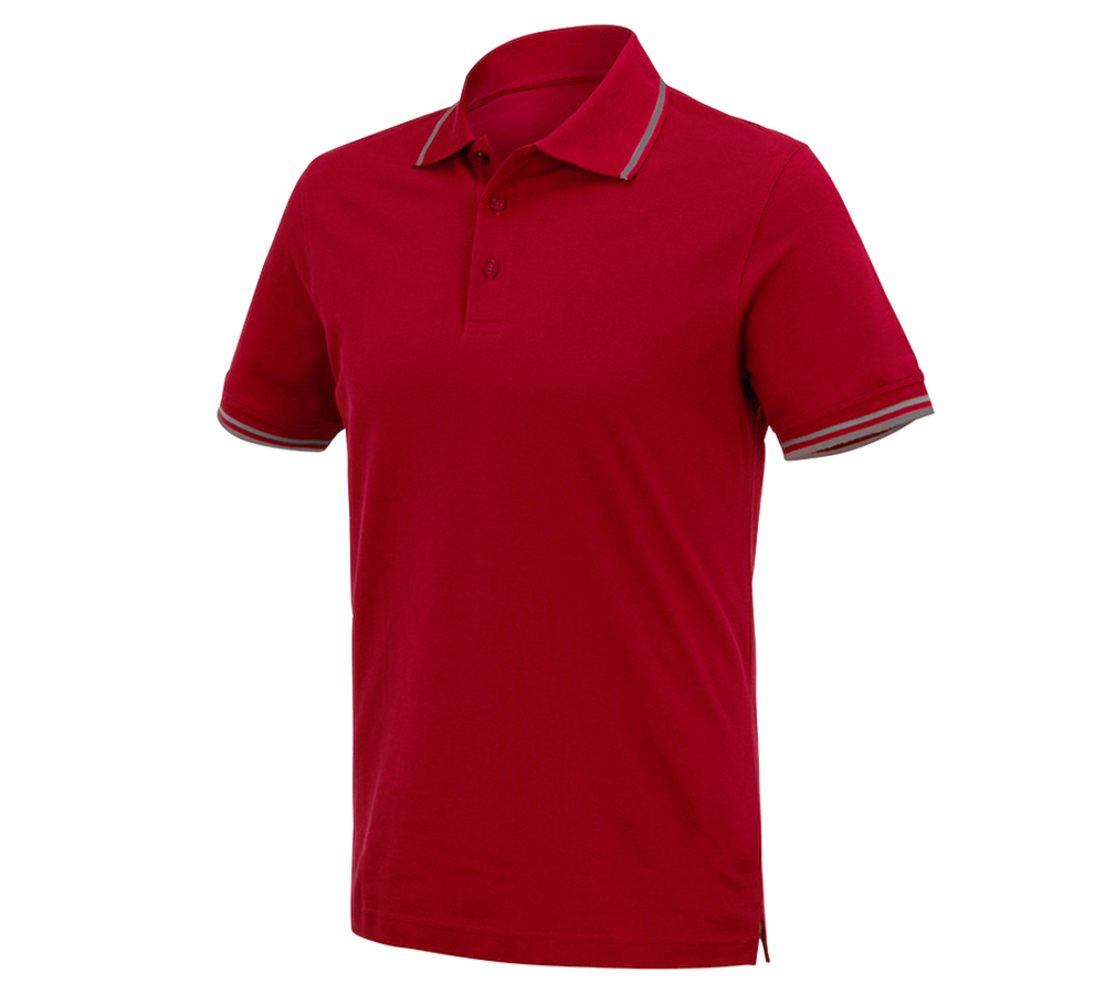 Maglie | Pullover | Camicie: e.s. polo cotton Deluxe Colour + rosso fuoco/alluminio