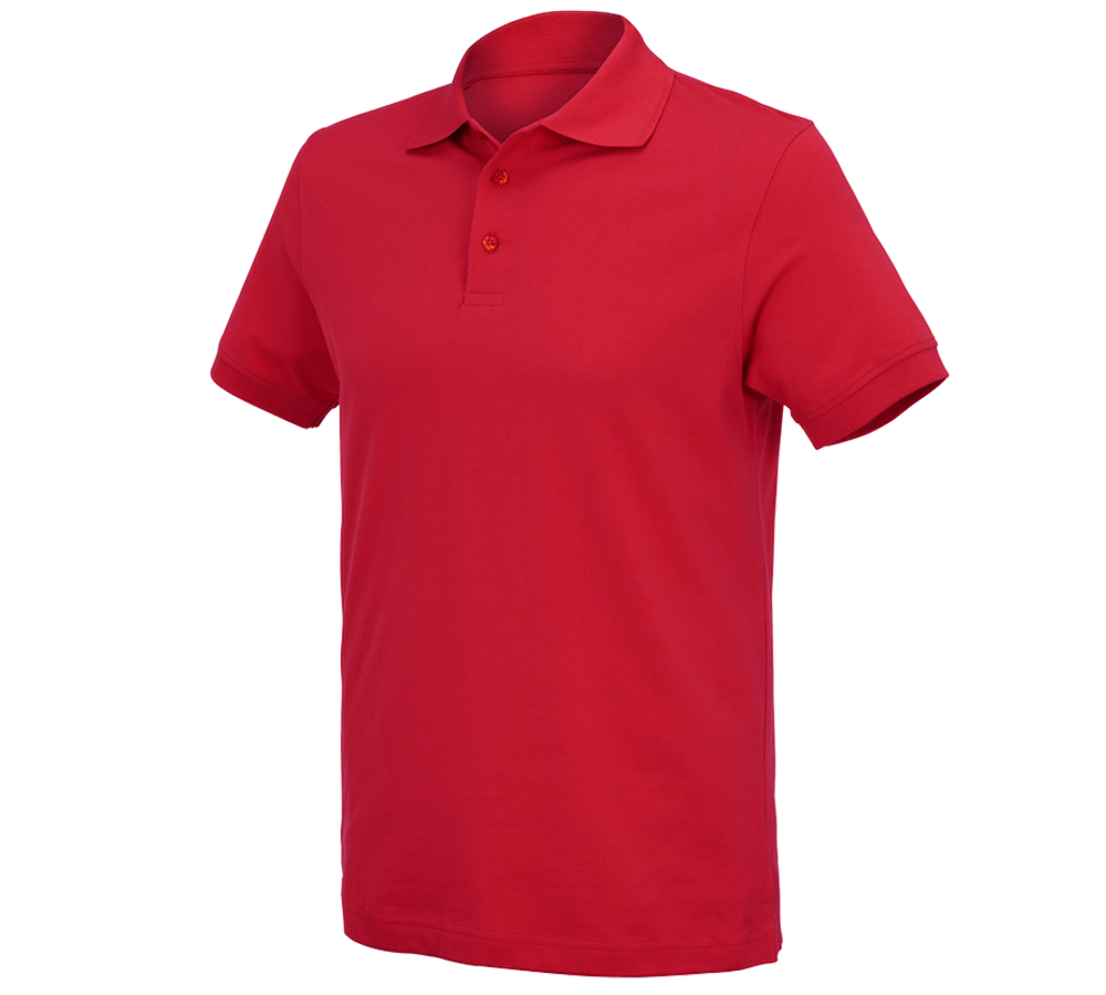 Maglie | Pullover | Camicie: e.s. polo cotton Deluxe + rosso fuoco