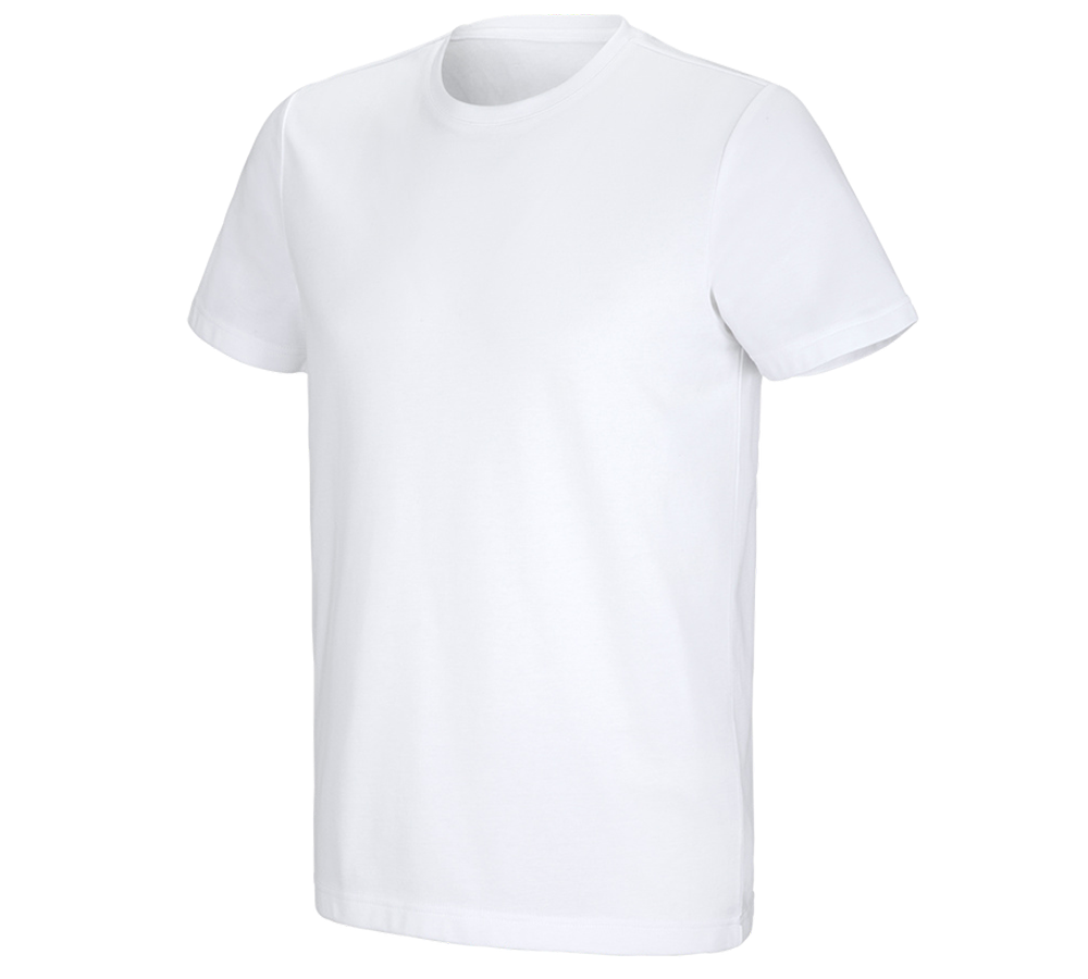 Maglie | Pullover | Camicie: e.s. t-shirt funzionale poly cotton + bianco