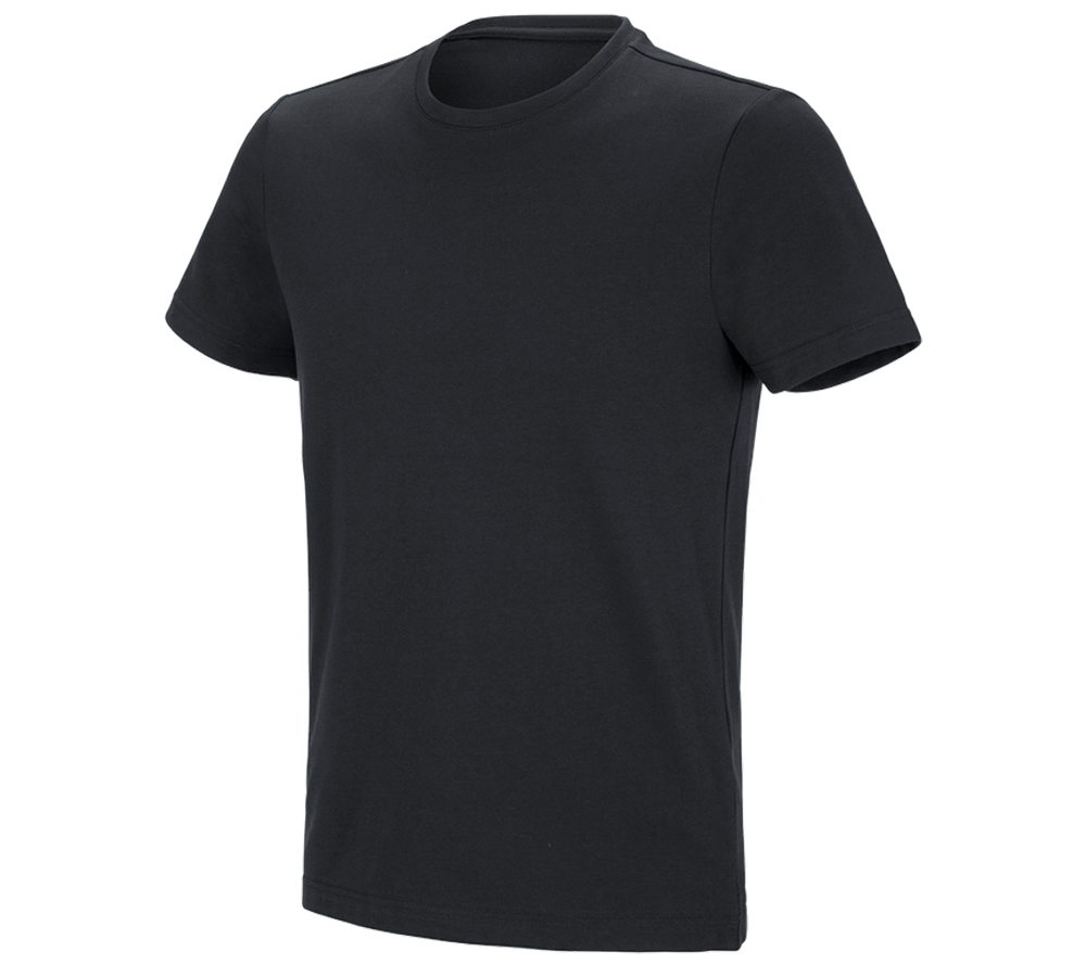 Maglie | Pullover | Camicie: e.s. t-shirt funzionale poly cotton + nero
