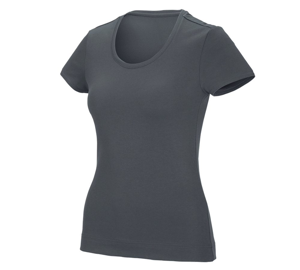 Temi: e.s. t-shirt funzionale poly cotton, donna + antracite 