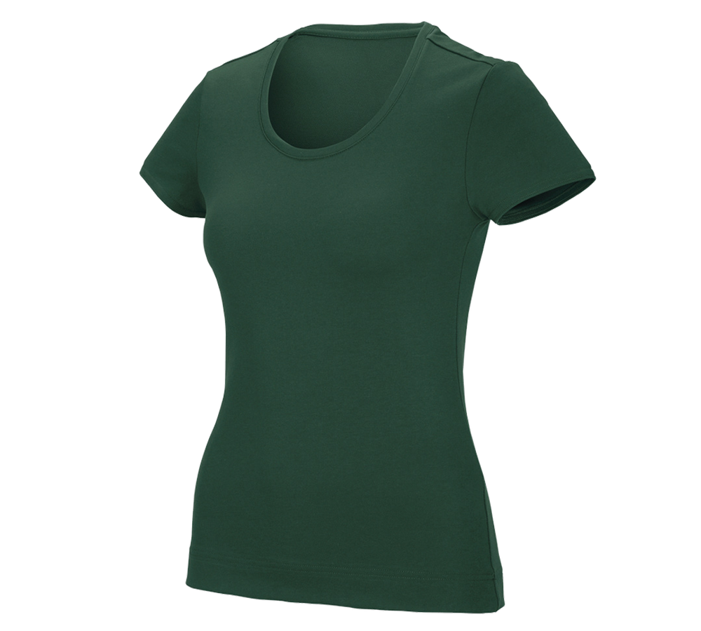 Maglie | Pullover | Bluse: e.s. t-shirt funzionale poly cotton, donna + verde