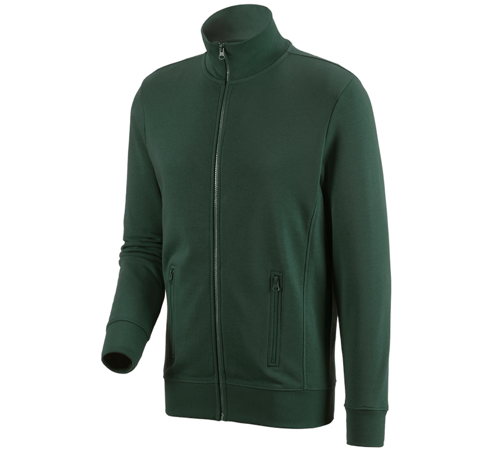 Maglie | Pullover | Camicie: e.s. felpa aperta poly cotton + verde