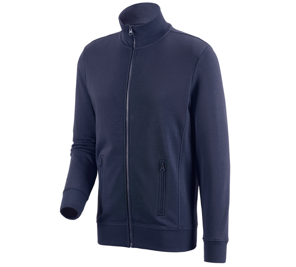Maglie | Pullover | Camicie: e.s. felpa aperta poly cotton + blu scuro