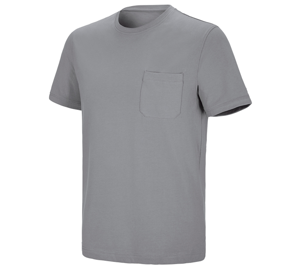 Temi: e.s. t-shirt cotton stretch Pocket + platino