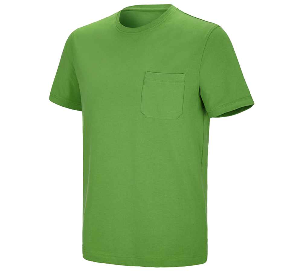 Temi: e.s. t-shirt cotton stretch Pocket + verde mare