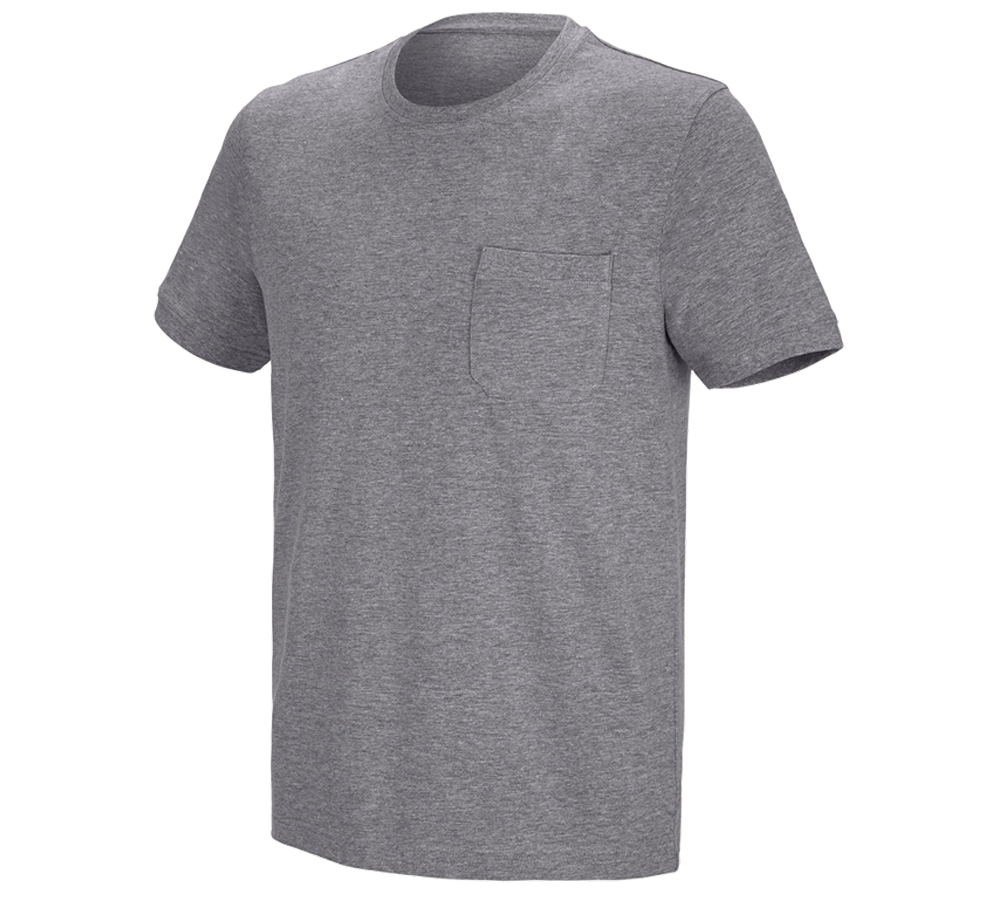 Temi: e.s. t-shirt cotton stretch Pocket + grigio sfumato