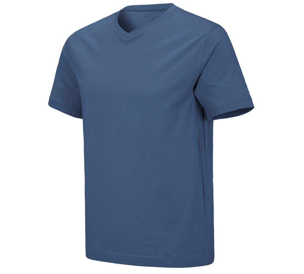Maglie | Pullover | Camicie: e.s. t-shirt cotton stretch V-Neck + cobalto