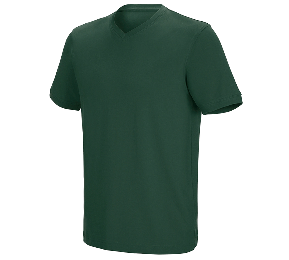 Maglie | Pullover | Camicie: e.s. t-shirt cotton stretch V-Neck + verde