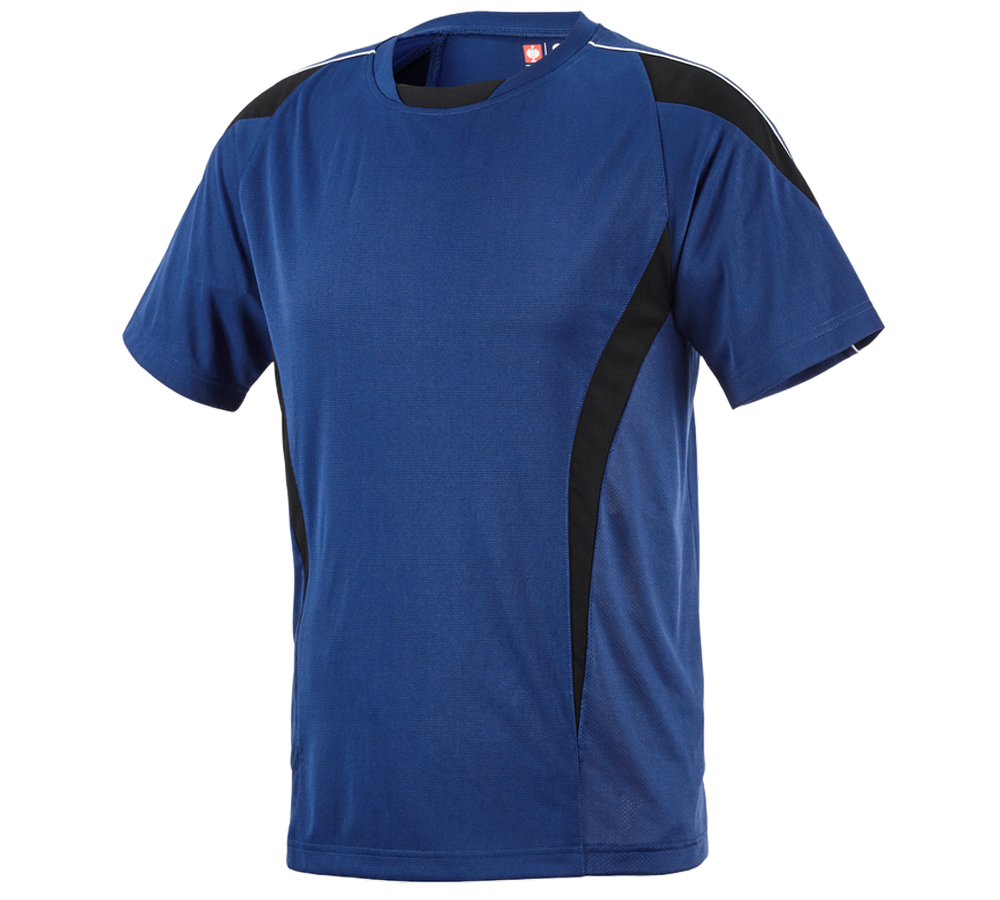 Maglie | Pullover | Camicie: e.s. t-shirt funzionale poly Silverfresh + blu reale/nero