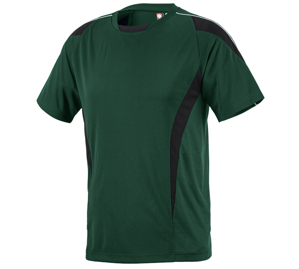 Maglie | Pullover | Camicie: e.s. t-shirt funzionale poly Silverfresh + verde/nero