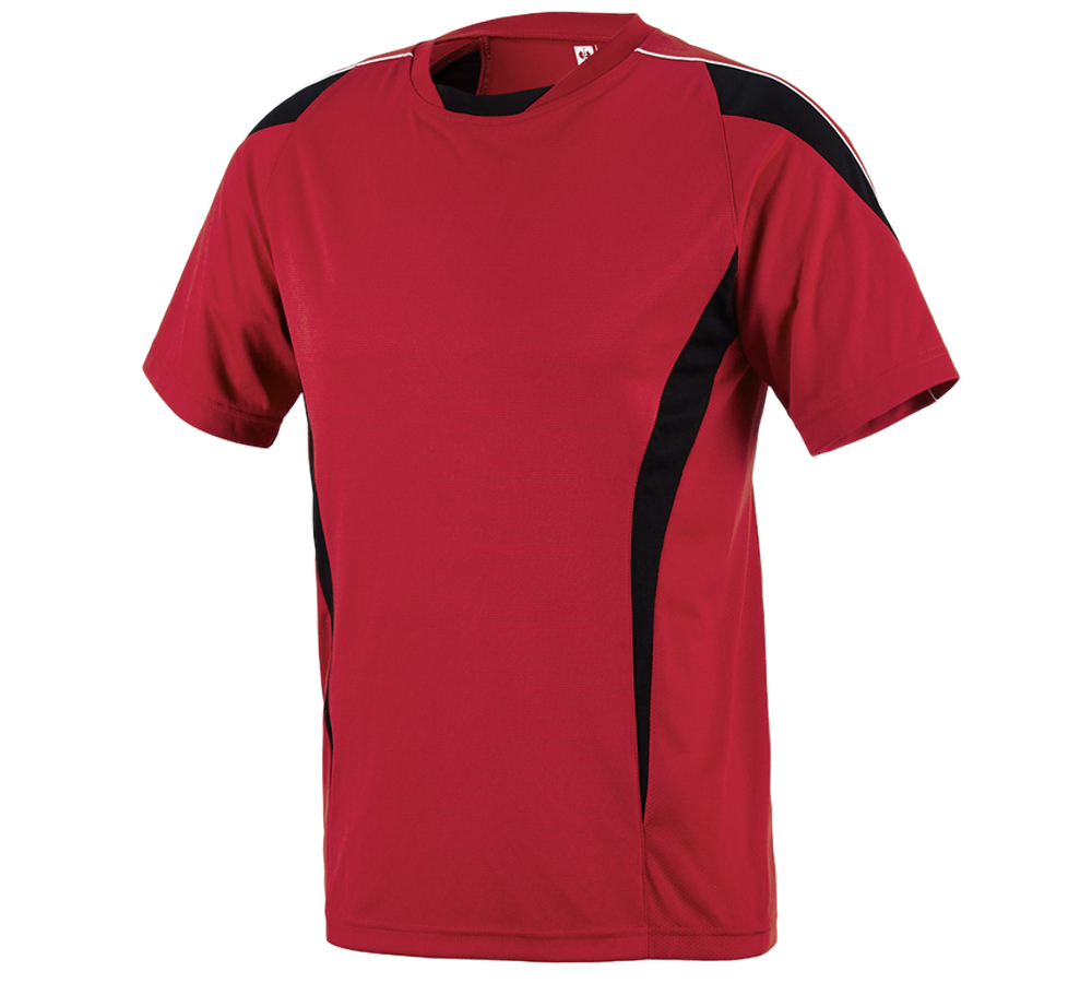 Maglie | Pullover | Camicie: e.s. t-shirt funzionale poly Silverfresh + rosso/nero