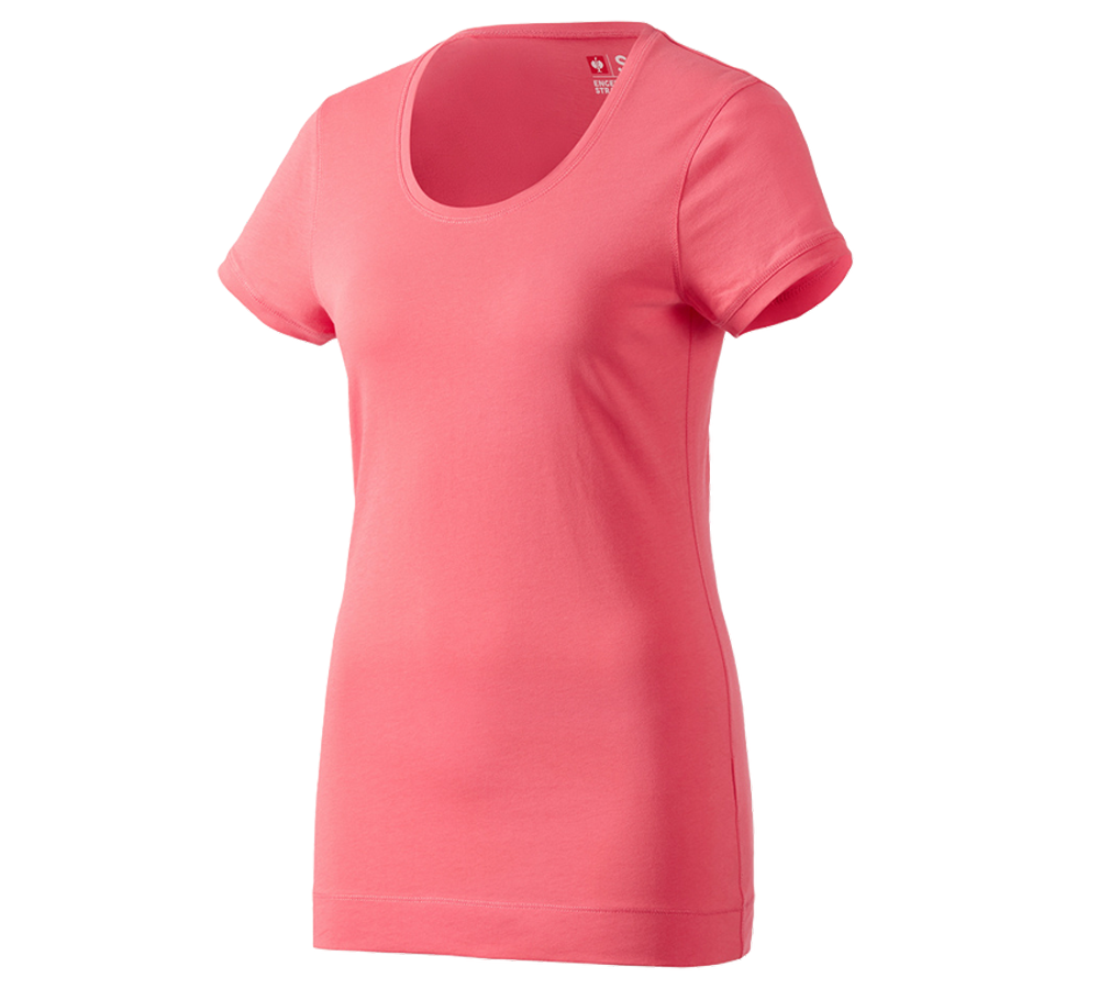 Maglie | Pullover | Bluse: e.s. Long-Shirt cotton, donna + corallo