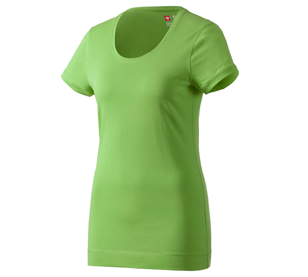 Maglie | Pullover | Bluse: e.s. Long-Shirt cotton, donna + verde mare