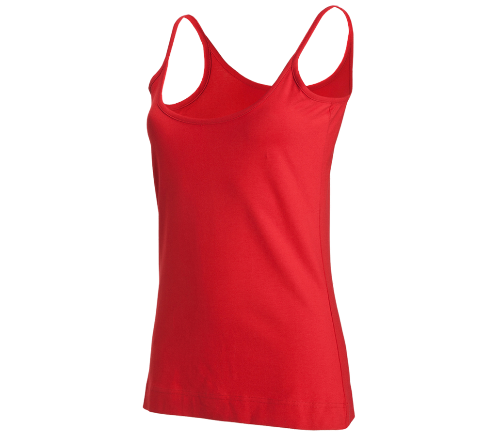 Maglie | Pullover | Bluse: e.s. top con bretelline cotton stretch, donna + rosso fuoco