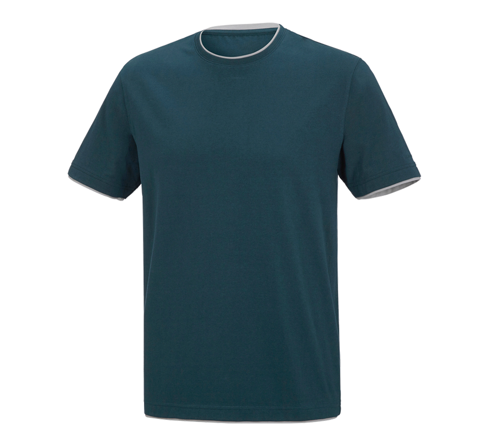 Temi: e.s. t-shirt cotton stretch Layer + blu mare/platino