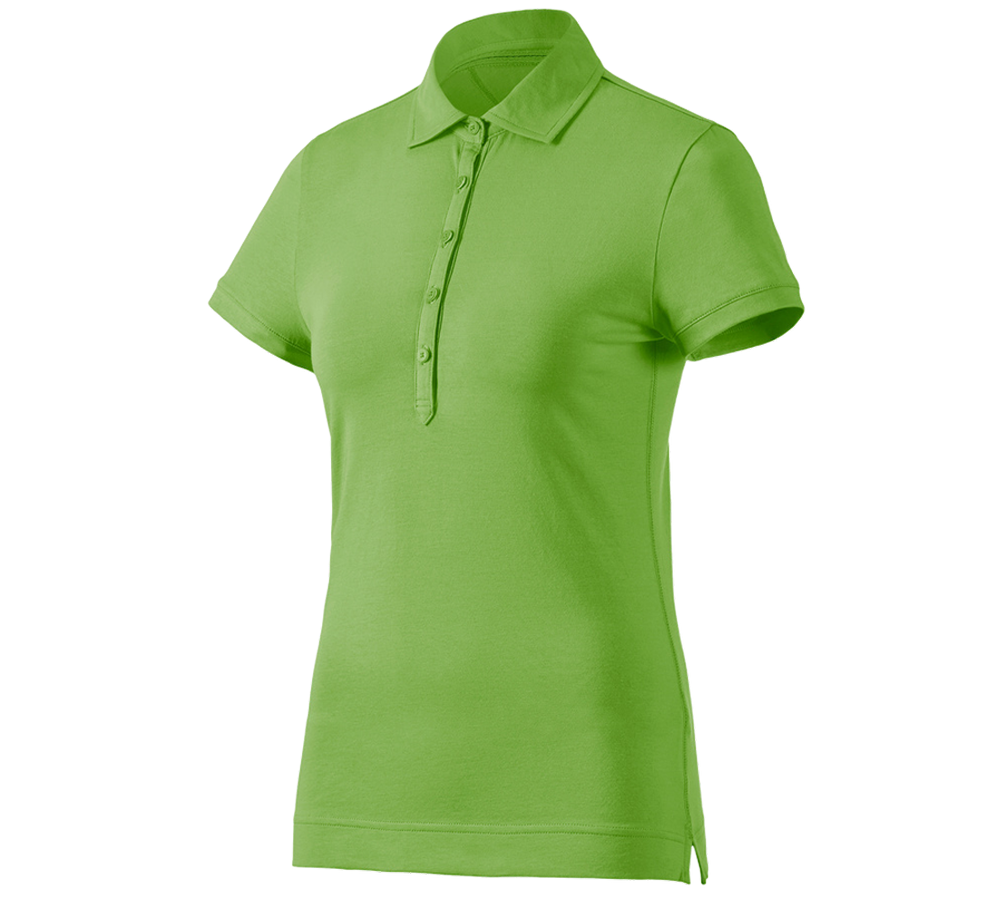 Maglie | Pullover | Bluse: e.s. polo cotton stretch, donna + verde mare
