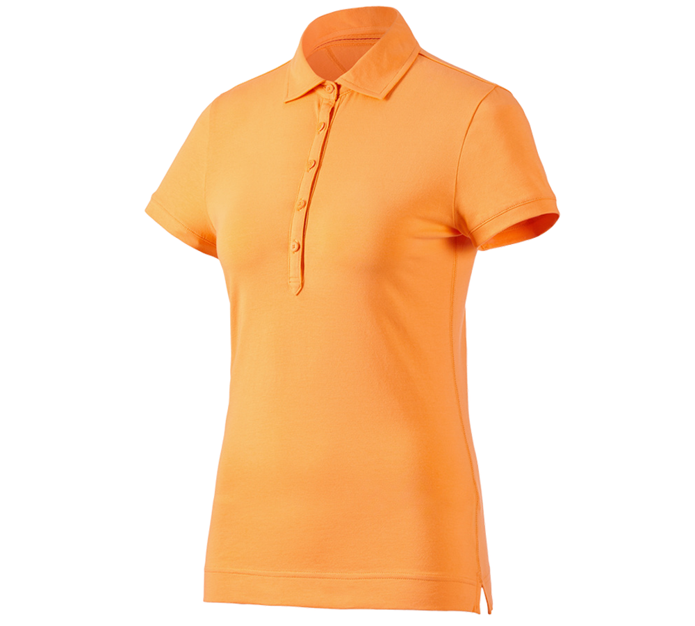 Maglie | Pullover | Bluse: e.s. polo cotton stretch, donna + arancio chiaro