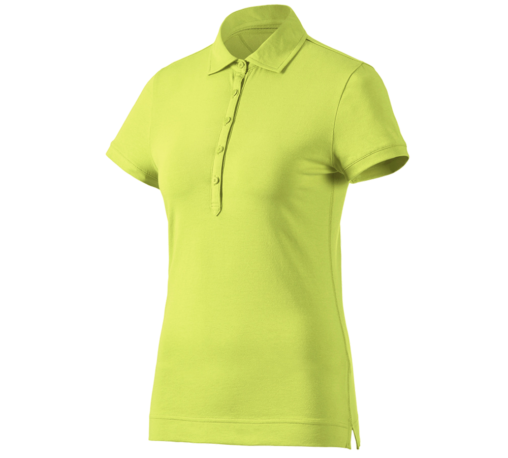 Maglie | Pullover | Bluse: e.s. polo cotton stretch, donna + verde maggio