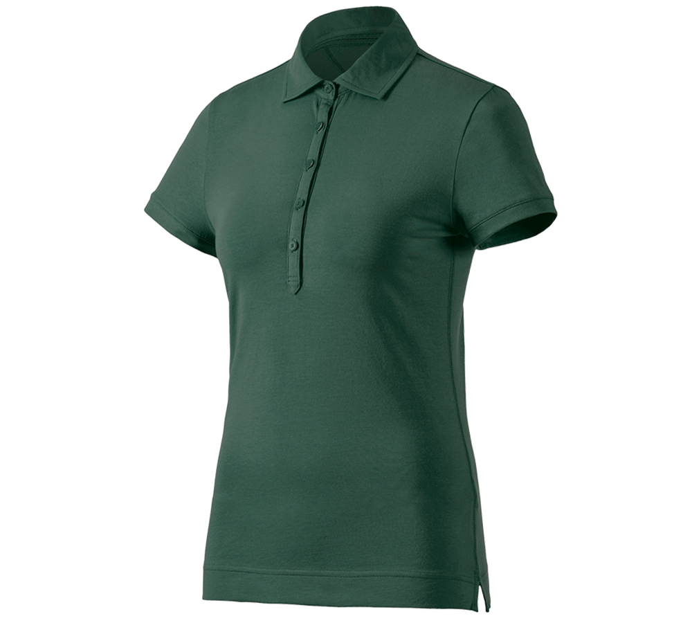 Maglie | Pullover | Bluse: e.s. polo cotton stretch, donna + verde