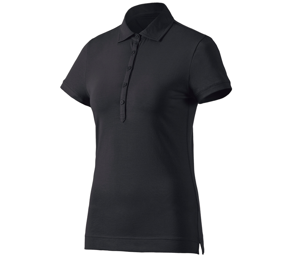 Maglie | Pullover | Bluse: e.s. polo cotton stretch, donna + nero