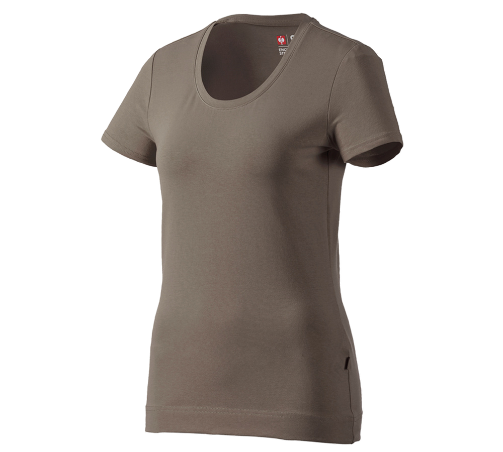Maglie | Pullover | Bluse: e.s. t-shirt cotton stretch, donna + pietra