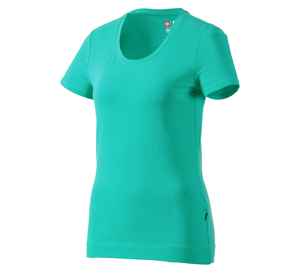Maglie | Pullover | Bluse: e.s. t-shirt cotton stretch, donna + laguna