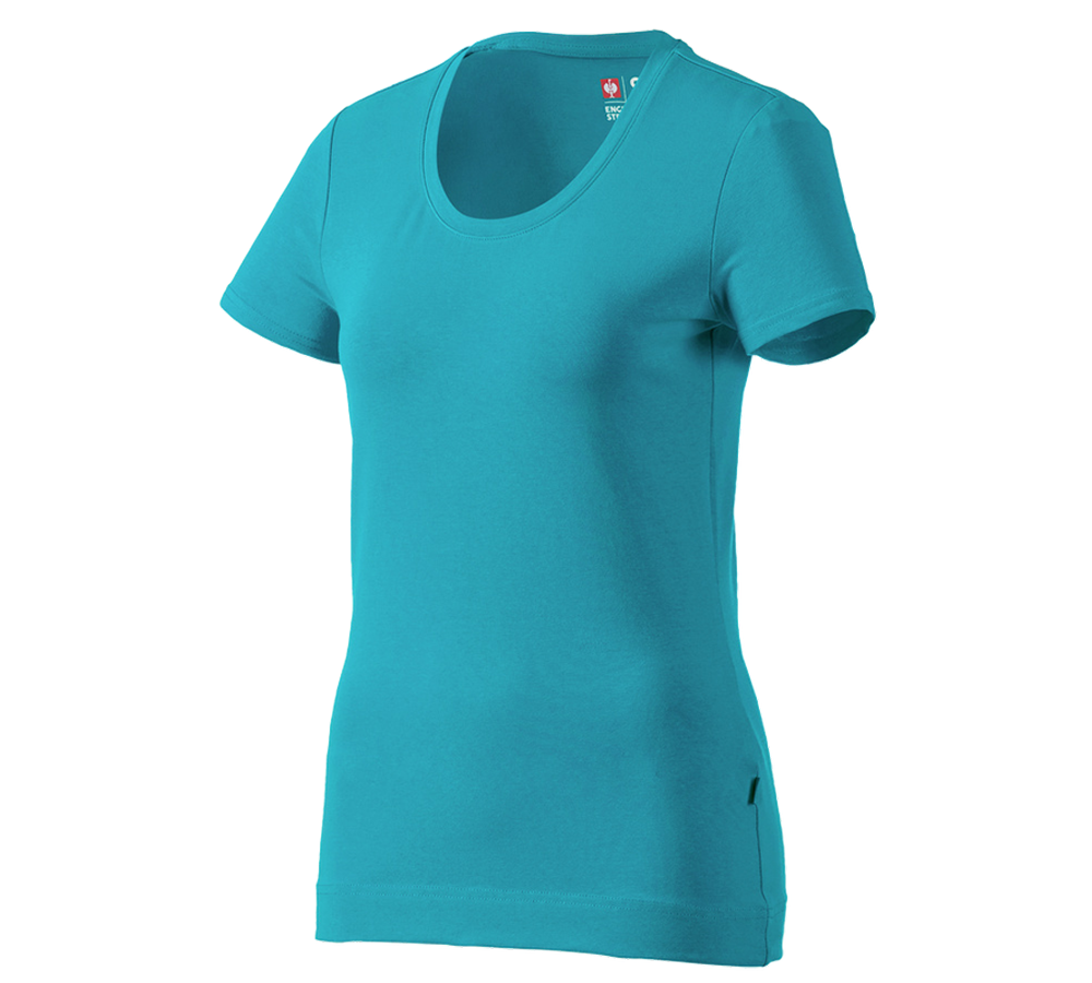 Maglie | Pullover | Bluse: e.s. t-shirt cotton stretch, donna + oceano