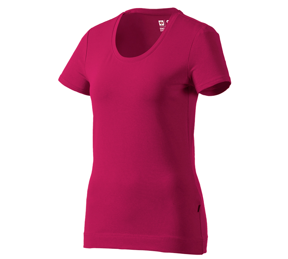 Maglie | Pullover | Bluse: e.s. t-shirt cotton stretch, donna + bacca