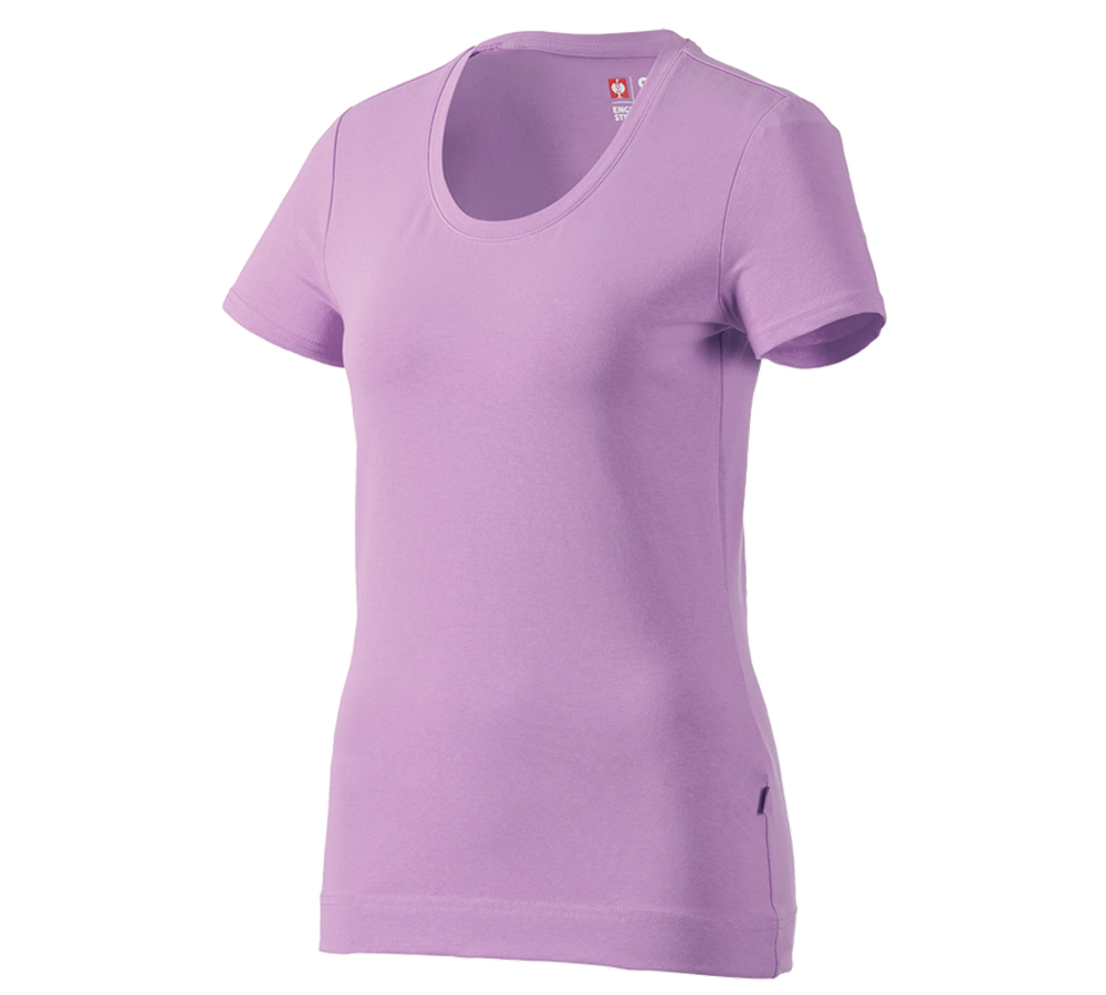 Maglie | Pullover | Bluse: e.s. t-shirt cotton stretch, donna + lavanda