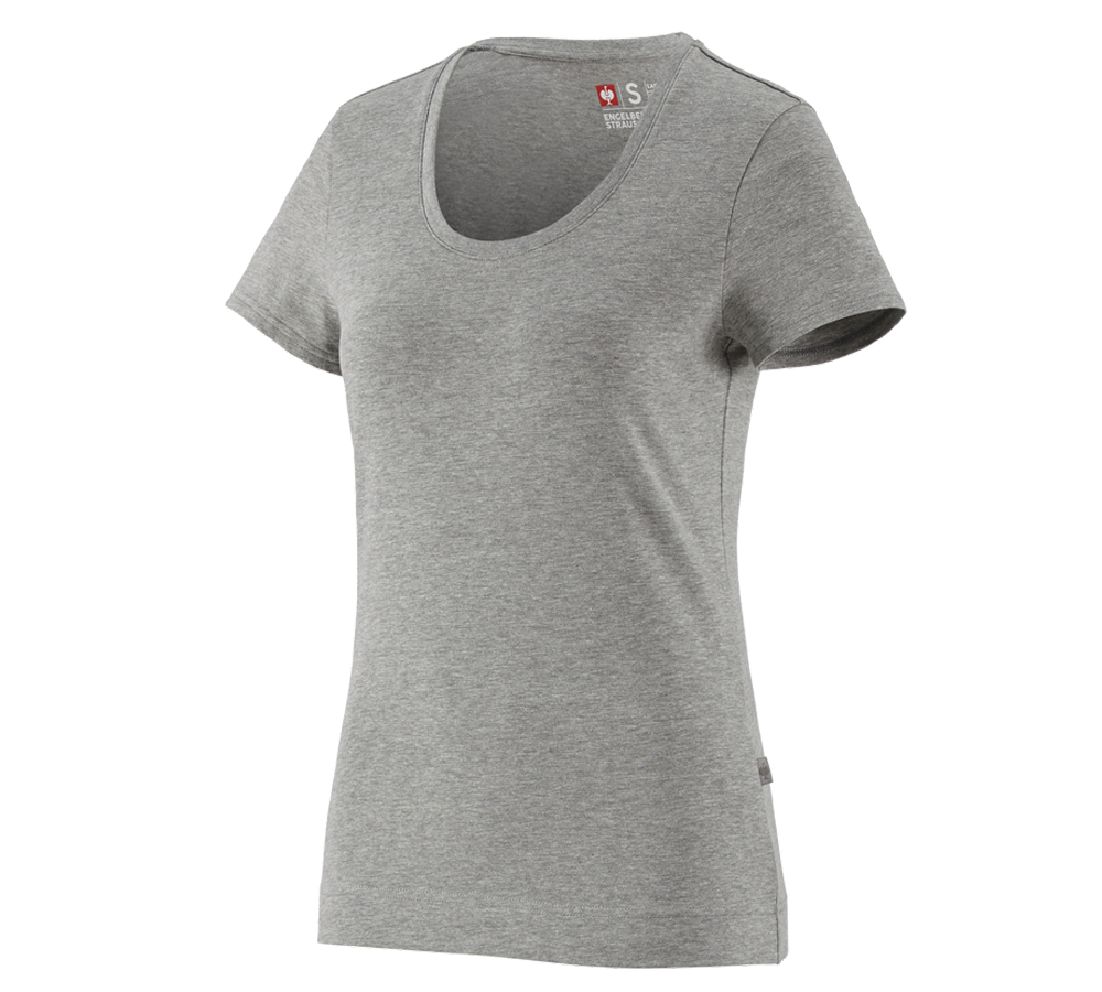 Temi: e.s. t-shirt cotton stretch, donna + grigio sfumato