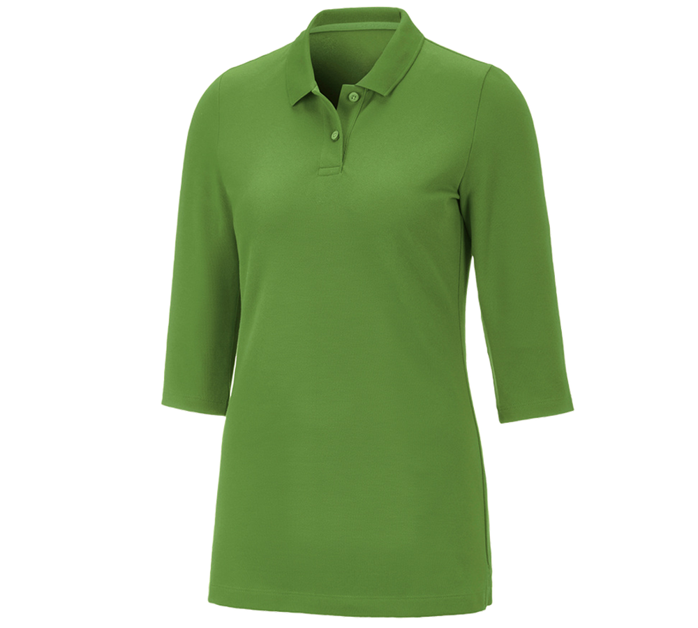 Maglie | Pullover | Bluse: e.s. polo piqué c. manica 3/4 cotton stretch,donna + verde mare