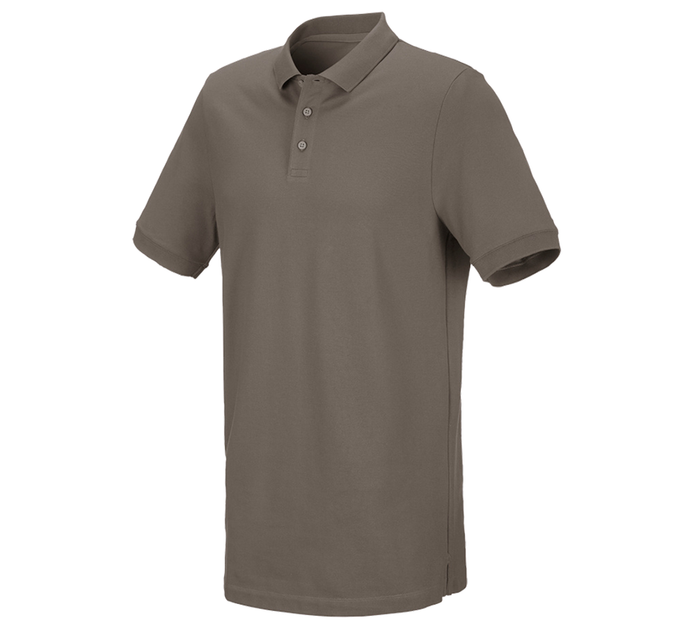 Maglie | Pullover | Camicie: e.s. polo in piqué cotton stretch, long fit + pietra
