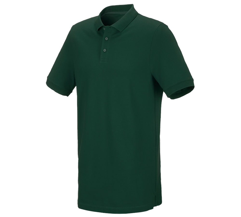 Maglie | Pullover | Camicie: e.s. polo in piqué cotton stretch, long fit + verde