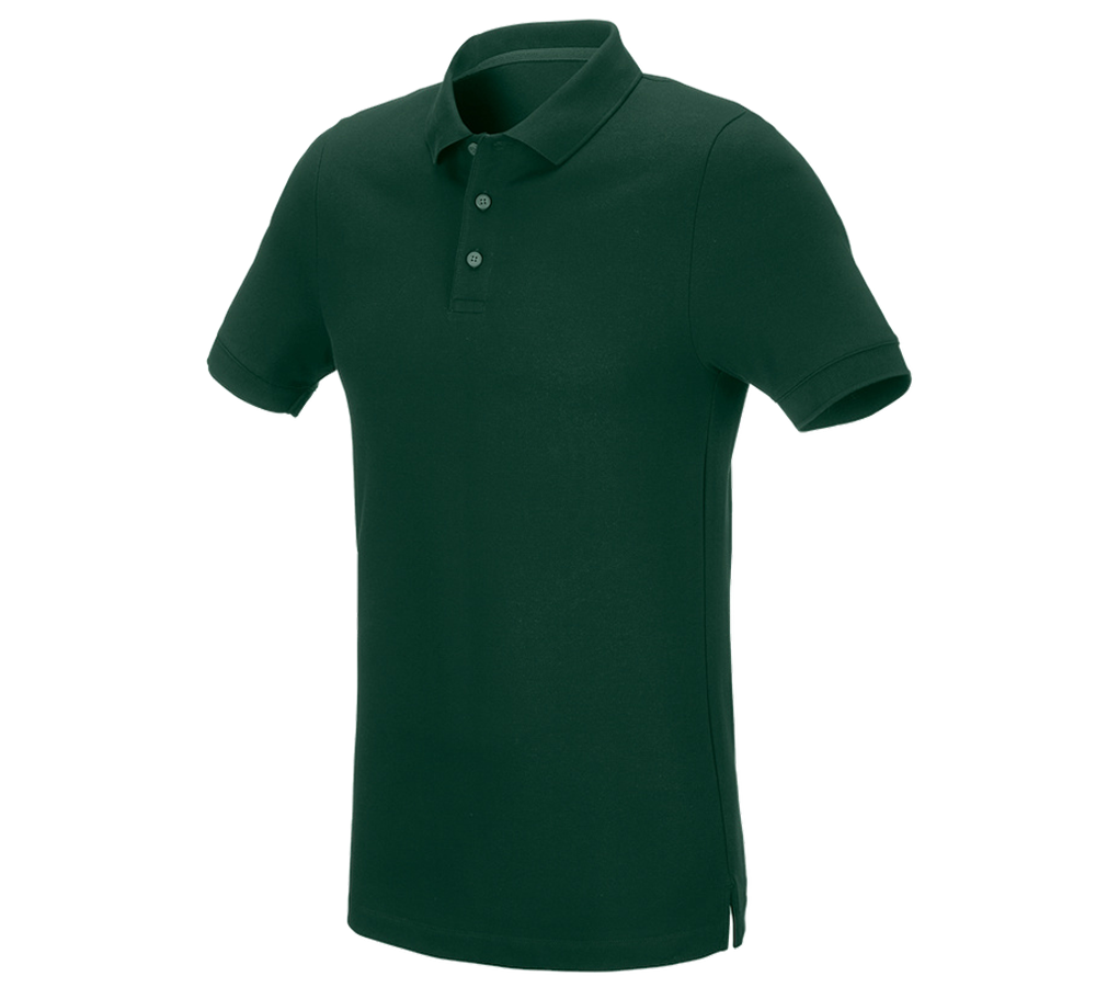 Maglie | Pullover | Camicie: e.s. polo in piqué cotton stretch, slim fit + verde