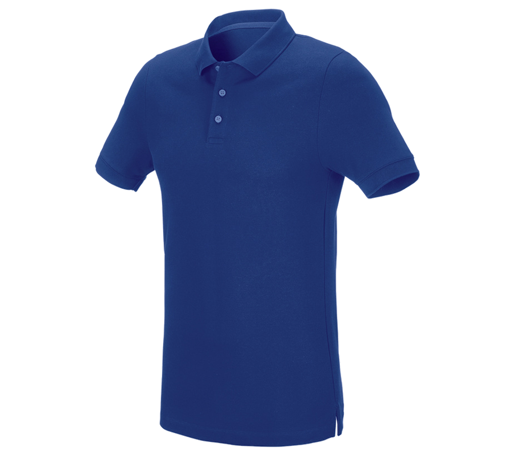 Maglie | Pullover | Camicie: e.s. polo in piqué cotton stretch, slim fit + blu reale