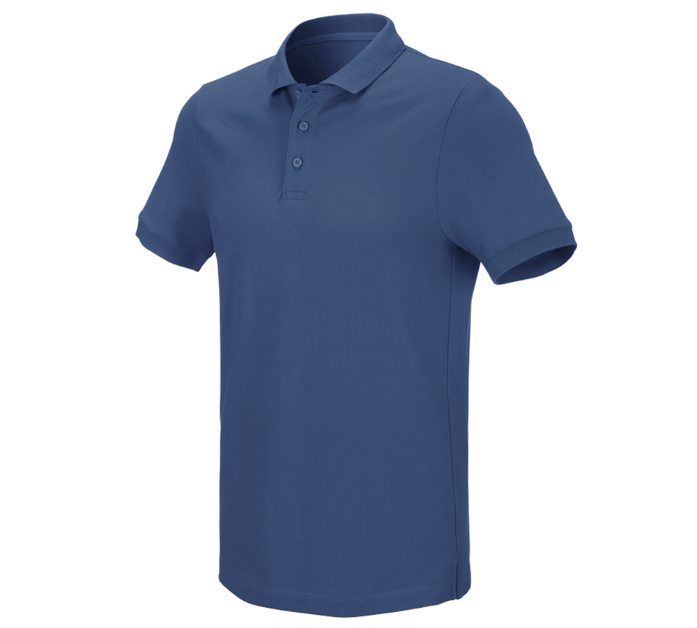 Maglie | Pullover | Camicie: e.s. polo in piqué cotton stretch + cobalto